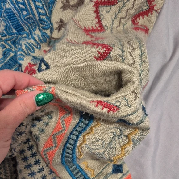 Johnny Was Bohemian Patterned Long Cardigan Size Small